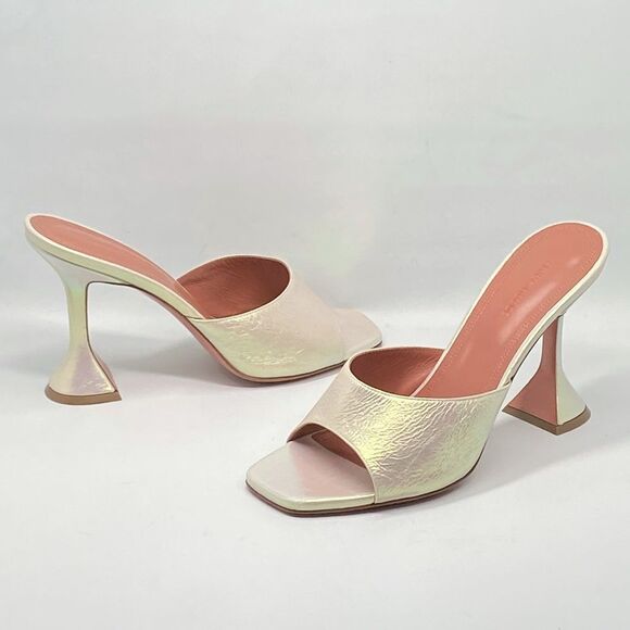 Amina Muaddi Lupita Holographic Leather Mule size 39 - Picture 6 of 14